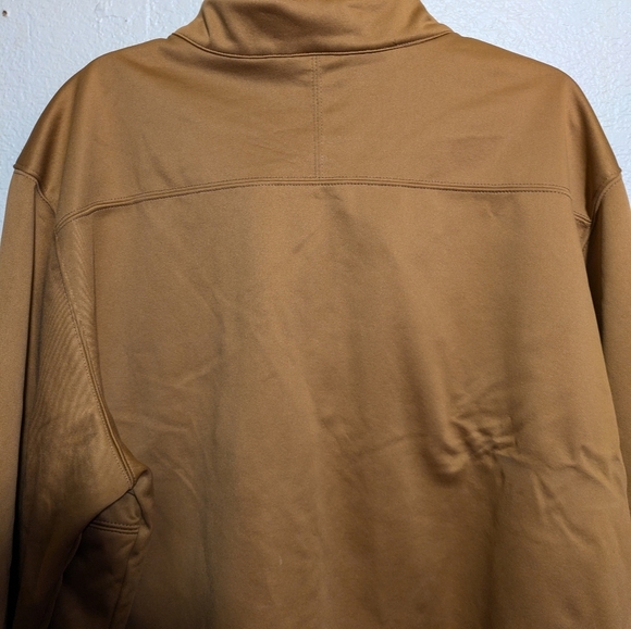 Swiss Tech Brown Performance Jacket with Water-Resistant Fabric and High Collar - Picture 8 of 9